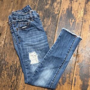 Cat & Jack Girls Blue Distressed Skinny Jeans